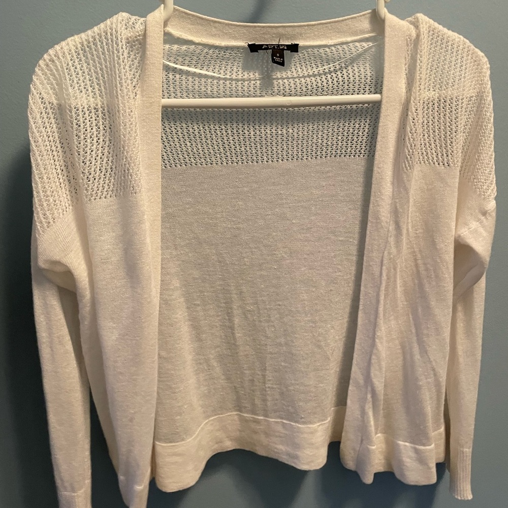 Small Apt 9 White Cotton Dress Jacket